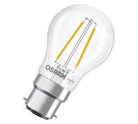 OSRAM Lampe LED Star mini-sphère P25 filament, 2700 K blanc chaud, 1,8 W, B22d, transparente, 250 lm, 15 000 h, pour lampes de table, lampes décoratives, éclairage d'accentuation