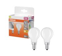 OSRAM Lampe LED Star mini-sphère P25 filament, 2700 K blanc chaud, 1,8 W, E14, dépolie, 250 lm, 15 000 h, pour luminaires de table et suspendus, non éblouissante,3-Pack