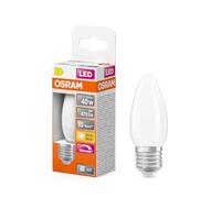 Osram Lampe LED Superstar B40 à filament en forme de bougie, intensité variable, 2 700 K, blanc chaud, 3,4 W, E27, dépolie, 470 lm, 15 000 h, pour lustres et appliques, non éblouissante