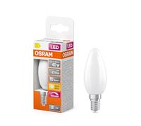 OSRAM Lampe LED Superstar B40 à filament en forme de bougie, intensité variable, blanc chaud 2 700 K, 3,4 W, E14, dépolie, 470 lm, 15 000 h, pour lustres et appliques murales