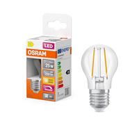 Osram Lampe LED Superstar P25 Globe Filament dimmable, 2700 K blanc chaud, 1,8 W, E27, transparente, 250 lm, 15 000 h, pour lampes de table, lampes décoratives, éclairage d'accentuation