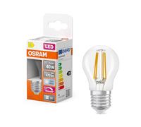 OSRAM Lampe LED Superstar P40 Globe Filament dimmable, blanc neutre 4 000 K, 3,4 W, E27, transparente, 470 lm, 15 000 h, pour lampes de table, de bureau