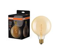 Osram Lampe LED Vintage 1906 Globe G125, 1,8 W (30 lm), blanc chaud 2200 K, boîtier en verre doré, culot E27, design boule extra-large, édition vintage