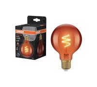 Osram Lampe LED Vintage 1906 Globe G80 DIM, 3 W (45 lm), blanc chaud 1800 K, boîtier en verre cuivré, culot E27, filament décoratif, intensité variable