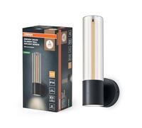 Osram Lampe Murale ENDURA DECOR Filament, 8W, 600lm, 3000K blanc chaud, capteur de lumière du jour, 4 modes, IP54, Verre/Aluminium