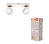 OSRAM Lampe Plafond LED Decor Spot Pluto Blanc 30 cm 2x4,8W Réglable