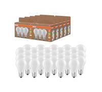 Osram Lampes LED haute efficacité avec pack avantage de 30 lampes, remplace les ampoules 60W classiques, forme de poire, blanc chaud (2700K), E27, verre mat