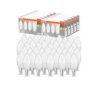 Osram LED Base Classic B, en forme de bougie avec culot E14, non dimmable, remplace 40 watts, mat, blanc chaud - 2700 Kelvin, 40-Pack