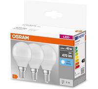 OSRAM HOMELIGHTING 4058075429727 LED CEE F (A - G) E14 forme de poire 4.9 W = 40 W blanc neutre (Ø x L) 45 mm x 82 mm 3 pc(s)