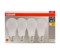 Osram LED Base Classic A, en forme de bulbe avec culot E27, non dimmable, remplace 60 watts, mat, blanc chaud - 2700 Kelvin, 40-Pack