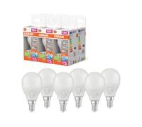 Osram LED CLASSIC P40 DIM CCT SELECT in P-shape, LED lamp, frosted, 4.9 W, | Couleur du produit Blanc, 2700/4000/6500 Kelvin, 470 Lumen, 47 mm diamètre, 25000 h Durée de vie, IP20, Pack de 6