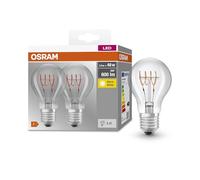 OSRAM LED Lamps, ampoule classique, forme A, 5,9 W, 48 W-Ersatz, 600 lm, blanc chaud 2 700 K, lot de 2
