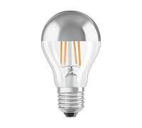 OSRAM LED lamps, filament-style LED technology, Forme de Poire Argent, 1 Unité (Lot de 1)
