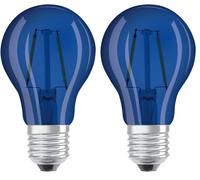 Osram LED lamps, Screw base, Classic bulb A colored, Bleu, 1 Unité (Lot de 2)