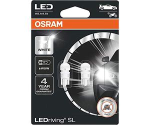 OSRAM LED Premium Retrofit W2.1x9.5d W5W Intérieur 2850CW-02B Cool White 12V Blister Double Set de 2