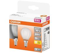 OSRAM Led sphérique verre dépoli 4w e14 chaud boite de 2