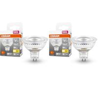 Osram LED Spot MR16 GL 50 Niedervolt, Socle GU53, 6,5W, 630LM, 2700K, Lumière Blanche Chaude, Longue Durée de Vie, Pas de Temps d'Échauffement (Lot de 2)