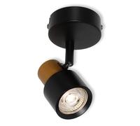 Osram LED Spot Sectoral plafonnier GU10, rail de tête, Noir/Or, Aluminium/Acier, câble textile, anneau doré