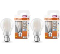 Osram LED Star ampoule LED à filament dépoli, culot B22d, blanc froid (4000K), forme ampoule, kit de remplacement pour ampoules classiques 60W, 1-pack (Lot de 2)