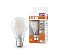 OSRAM LED Star ampoule LED à filament dépoli, culot B22d, blanc froid (4000K), forme ampoule, kit de remplacement pour ampoules classiques 60W, 1-pack