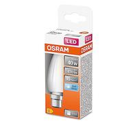 Osram LED Star Classic B40 LED lampe pour la base B22D, forme de bougie, verre Matt, 470 lumens, blanc froid (4000K), remplacement des ampoules de 40W conventionnelles, non dimmables, 1 pack