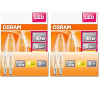 Osram LED Star Classic B40 LED lampe pour la base E14, forme de bougie, fil, 470 lumens, blanc chaud (2700k), remplacement des ampoules 40W conventionnelles, non dimmables, 2 pack (Lot de 2)