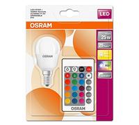 Osram LED Star+ Classic P RGBW Lampe, En Forme De Larme Avec Base E14, Gradation Et Contrôle Des Couleurs Par Télécommande, Remplace 25 Watts, Blanc Chaud - 2700 Kelvin, 1 Pack