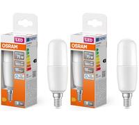 Osram LED Star Classic STICK, ampoule LED givrée en forme de bâton pour culot E14, blanc lumière du jour (6500K), 1050 lumens, remplacement des ampoules classiques 75W, 1-pack (Lot de 2)