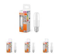 Osram LED Star Classic STICK, ampoule LED givrée en forme de bâton pour culot E27, blanc lumière du jour (6500K), 1050 lumens, remplace les ampoules classiques de 75W, pack de 1 (Lot de 4)