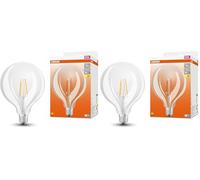 Osram LED Star Globe125 LED lampe pour la base E27, formulaire de globe, look filamentaire, 470 lumens, blanc chaud (2700k), remplacement des ampoules de 40W conventionnelles, non dimmables, 1 pack