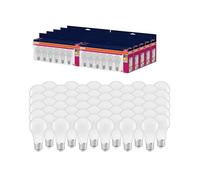 OSRAM LED Star VALUE A60, pack avantage de 60 lampes, remplace les ampoules 60W classiques, blanc chaud (2700K), 8W, E27, verre mat, non dimmable