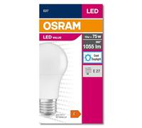 OSRAM LED Star Value Classic A75 ampoule LED pour douille E27, forme incandescente, FR, 1055 lumens, blanc froid (6500K), remplacement des ampoules conventionnelles de 75W, non-dégradable