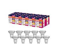 OSRAM LED Star Value PAR16 lampe à réflecteur avec angle de vue de 36 degrés, culot GU10, 4.3 watt, blanc chaud (2700K), remplace les lampes à spot conventionnelles de 50 watt, pack de 10