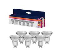 OSRAM LED Star VALUE PAR16, pack avantage de 6 lampes, remplace les ampoules réflecteurs 50W classiques, blanc chaud (2700K), 4.3W, GU10, verre filament, non dimmable