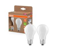 Osram LED Superstar Classic A 75 en forme d'ampouclassique en verre dépoli, 5 W, 1055 lm,E27, lumière blanc chaud de 2700 K, EEK A, diamètre 60 mm, lot de 2