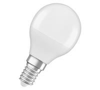 OSRAM LED Superstar Classic en forme de mini bouavec trois scènes lumineuses : Relax, Active, Sleep. En plastique dépoli, 4,9 W,E14, 2700-4000 K, contrôlabvia un interrupteur mural.