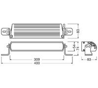 Osram Projecteur longue portée LED LEDriving Lightbar FX250-CB GEN2 – 6000K 2520 lm 320m 12/24V ECE