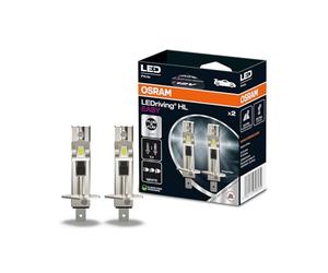 Osram LEDriving HL EASY ≜ H1, lampe LED pour feux de route et de croisement, blanc froid 6500 K, aucun accessoire nécessaire, utilisation tout-terrain uniquement - pas d'ECE, 2 lampes
