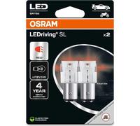 2 Ampoules P21/5w Osram Ledriving Sl Red Non Homologué