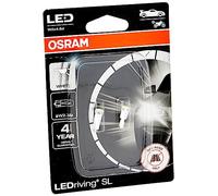 Osram LEDriving SL, ≜ W2.3W, lampe T5, Blanc 6000K, LED Retrofit, Pour un usage hors route uniquement, Double Blister (2 lampes)