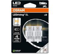 Osram LEDriving SL, ≜ W21W, Amber, Double Blister (2 lamps), LED Retrofit, offroad use only