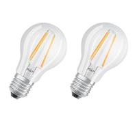OSRAM Lot de 2 Ampoules LED E27 standard claire 6W équivalent à 60W blanc chaud