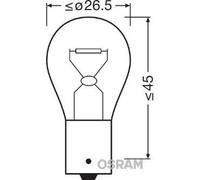 OSRAM Lot de 2 Lampes de signalisation halogène Original P21W