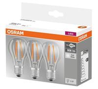 Osram - Lot de 3 Ampoules LED Filament Standard - Culot E27 - 6.5W Equivalent 60W - Blanc Froid 4000K