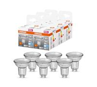 OSRAM Lot de 6 x réflecteurs Spots LED, Culot GU10, Blanc froid, 4000 K, 4,50 W équivalent 50 W, LED STAR PAR16