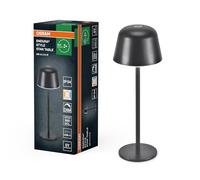 OSRAM Luminaire extérieur ENDURA STYLE TABLE, 2,5W, 200lm, gris foncé, lampe de table, batterie rechargeable, IP54, gradation en continu, fonction de mémorisation de la luminosité