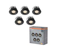 Osram Mini Spot LED encastrable 6W Blanc IP44, lot de 5 spots de plafond 42mm 480lm, salle de bain cuisine blanc chaud 3000K