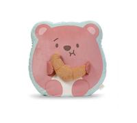 OSRAM NICI mymochi 62391 Ours Nomo en peluche, avec croissant, 35 x 33 x 12 cm, marron, compagnon stylé à câliner ou comme accessoire, pour enfants et adultes