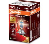 OSRAM H7 Nuit Breaker 220 Halogène Jusqu'À +220% 1500 Lm Modèle 2024/25