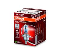 OSRAM NIGHT BREAKER LASER H4, +150% de lumière en plus, ampoule de phare halogène, 64193NL, 12V, boîte pliante (1 lampe)